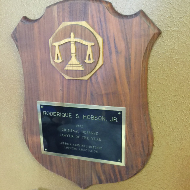 Rod Hobson, Outstanding Criminal Defense Lawyer The Year of 1992